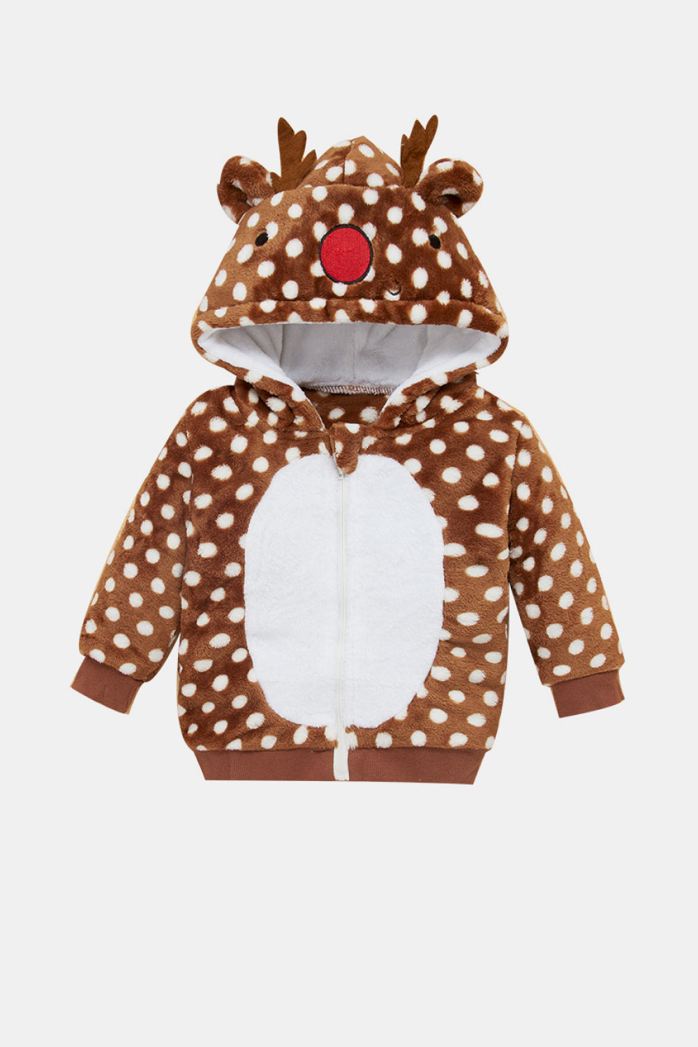 Kids Rudolph Feature Polka Dot Hooded Jacket