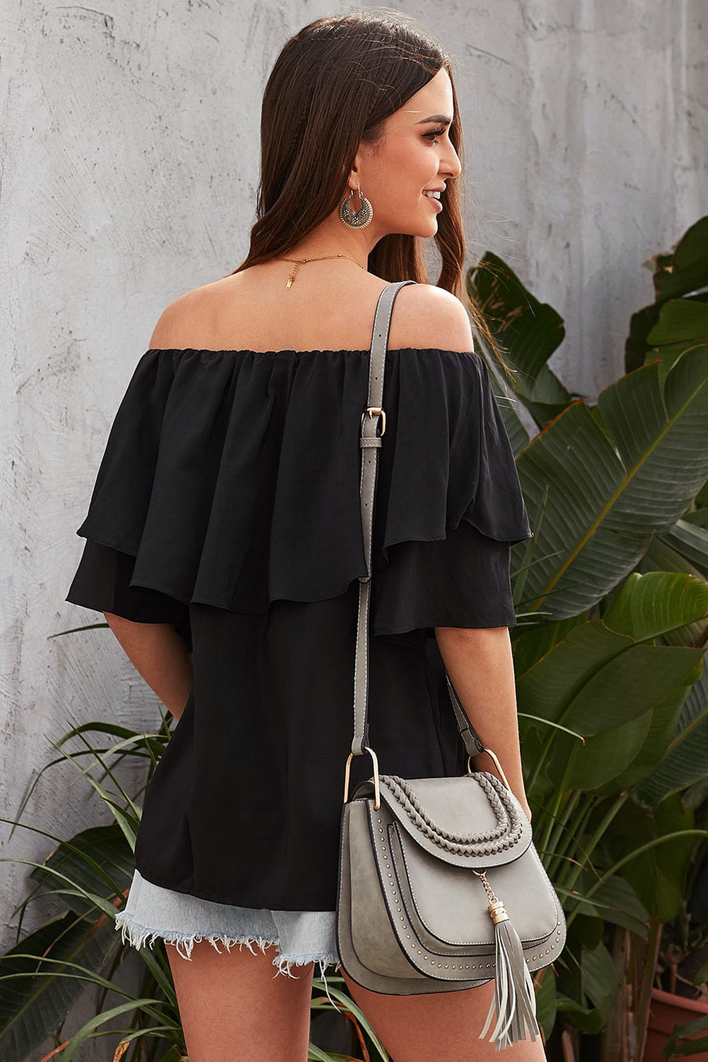 Off Shoulder Frilled Top